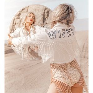 East n West label “wifey” jacket size medium